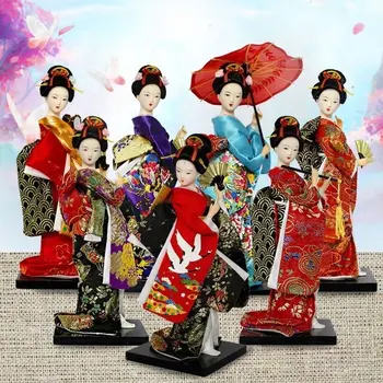 1 шт., кукла в японском кимоно, гейша, украшение ресторана juanren, японские украшения ручной работы, 9-дюймовые настольные куклы для домашнего декора