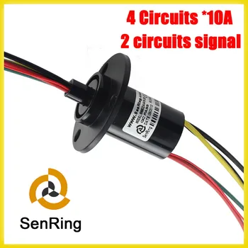 10A, 4 провода/цепи и 2 сигнальных провода, контакт для небольшого контактного кольца диаметром 22 мм с капсюлем