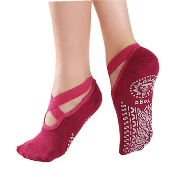 2 шт./пакет, Женские Дышащие носки для йоги, Противоскользящая Повязка, Женская Балетная спортивная одежда для девочек, танцевальные тапочки
