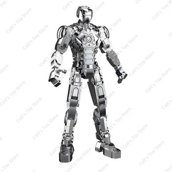 2023 Железный Человек Супергерой Marvel Мстители Игрушки Mark II Истребитель Броня Строительные Блоки Модель Кирпичи Меха Робот Набор DIY Kid MOC Подарок