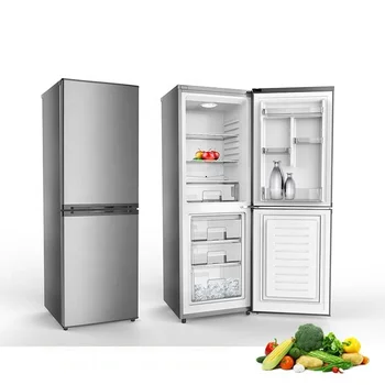 225 Л Размораживают Холодильные коробки с двойной дверью Без лома, Бытовой Компрессор, Холодильник с морозильной камерой для хранения половинной холодности
