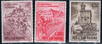 3 шт./компл. Новая почтовая марка Сан-Марино 1965, Итальянские скульптурные марки для велогонок MNH