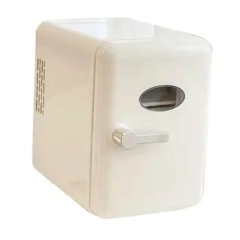 6-литровый Мини-холодильник для ухода за кожей Портативный Холодильник постоянного тока 12 В и Jp 110 В Белый Легкий Маленький для Хранения Небольших продуктов питания и напитков