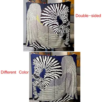 70% кашемир, 30% Шелковый шарф, винтажная двусторонняя шаль в стиле зебры, косынка 135*135 см