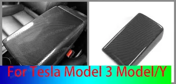 ABS Хромированная крышка Коробки для Подлокотников Защитная крышка Коробки для подлокотников Автомобильные Аксессуары Для Tesla Model 3 Модель/Y 2019-2021