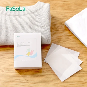 FaSoLa 30 шт./кор., бумага для впитывания цвета, таблетки для стирки в стиральной машине, Ткань для стирки белья против окрашивания