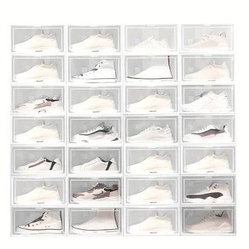 [Flash Deal] 6 шт. складная коробка для обуви, чехол для хранения обуви, шкаф для обуви, Держатель для обуви, штабелируемая коробка для обуви [На складе в США]