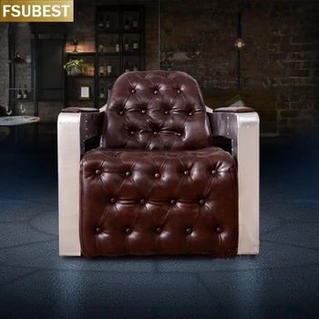 FSUBEST Европейский и американский стиль, индустриальный стиль, Ретро Одноместный диван, Ретро Бар, кресло Босса, Элитный диван-кресло для виллы