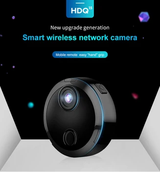 HDQ15 Мини-камера безопасности 1080P HD, Беспроводная домашняя Мини-камера Wi-Fi, Обнаружение движения, Маленькая видеокамера видеонаблюдения, Воспроизведение видео