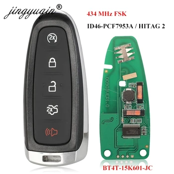 jingyuqin 5шт 433 МГц PCF7953 Умный 5-кнопочный Дистанционный Автомобильный Брелок для Ford Edge Escape Explorer Taurus Flex Focus BT4T-15K601-CX