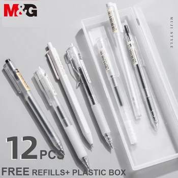 M & G Ультра простая гелевая ручка 0,5 мм, черная ручка для подписи, 0,35 мм, игла/маркер, японская гелевая ручка, школьные принадлежности