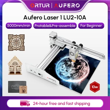 Ortur Aufero laser 1 Портативный лазерный Гравировальный станок Рабочая зона 180x180 мм Лазерный Гравер Принтер Портативный Резчик DIY Лазер