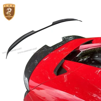 Автомобильный задний спойлер для Ferrari F8 MSY Style из сухого углеродного волокна, заднее крыло, спойлеры багажника, черные крылья, Аксессуары