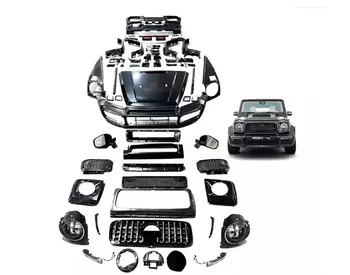 Автомобильный комплект объемного обвеса переднего заднего бампера, задний фонарь, фара, крышка капота, крышка зеркала для Mercedes Benz G Class модернизированный G63