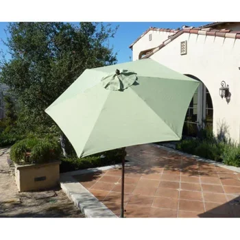 алюминиевый зонт длиной 7,5 футов с механизмом наклона - шалфей зеленый