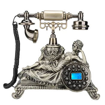 Антикварные телефонные проводные стационарные домашние телефоны Винтажный классический телефон из смолы Европейские художественные магазины подарок