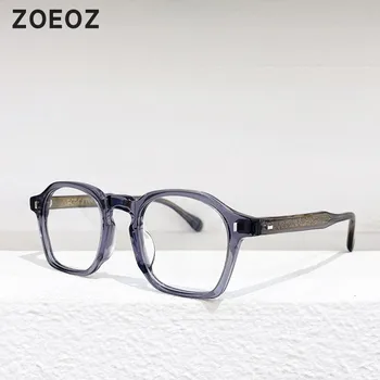 Винтажная квадратная оправа, серые ацетатные оптические очки, мужские очки для близорукости, женские очки, подходящие для очков с защитой от синего света