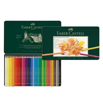 Германия, Faber-Castell, зеленая коробка, 12, 24, 36, 60 и 120 цветных карандашей Polychromos