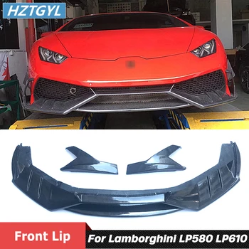 Губа Переднего бампера M Style из углеродного волокна или FRP для Lamborghini Huracan LP580 LP610 2015-2018