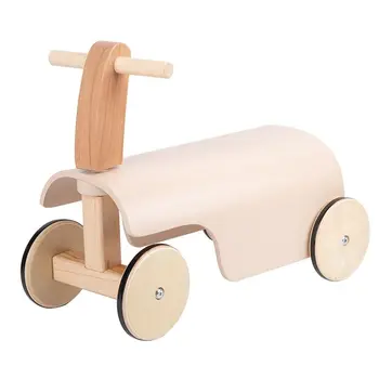 Деревянный детский четырехколесный велосипед для ходьбы, балансировочный велосипед, головоломка для раннего обучения детей, четырехколесный велосипед с кручением