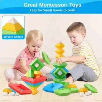 Детская постоянно меняющаяся пирамидка, строительные блоки, головоломка, игрушки для сборки из крупных частиц, складывающаяся игрушка Le Baby Lubanta