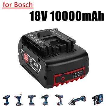 Для 18 В Bosch 10000 мАч Перезаряжаемые Электроинструменты Батарея со светодиодной литий-ионной Заменой BAT609, BAT609G, BAT618, BAT618G, BAT614