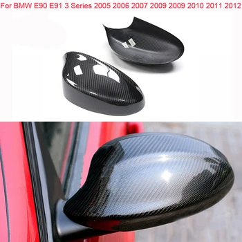 Для BMW E90 E91 3 Серии 2005 2006 2007 2009 2009 2010 2011 2012 Боковое Зеркало заднего Вида из углеродного Волокна Добавить Стиль и сменный стиль