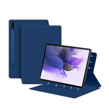 Для Samsung Galaxy Tab S7 FE S8 S9 Plus 12,4-дюймовый чехол SM X810 2023 T730 T970 X800 Smart Magnetic Cover + Встроенный держатель для карандашей