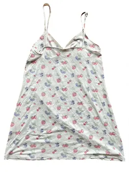 Женская ночная рубашка на бретельках с цветочным принтом, летняя одежда для сна - Удобная и стильная ночная рубашка Y2K