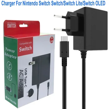 Зарядное устройство Switch 15V 2.6A для Nintendo Switch, Кабель-адаптер для зарядного устройства, Быстрое Зарядное устройство для Nintendo Switch/Switch Lite/Switch OLED