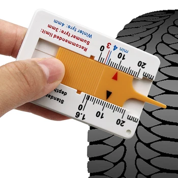 Измеритель глубины протектора шины Инструмент для измерения колеса шины 0-20 мм Автоматический Измеритель глубины протектора колеса Автомобиля Линейка индикатора глубины Пластиковый датчик протектора