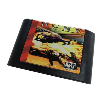 Картридж Dune the Battle for Arrakis с 16-битной игровой картой MD для игровой консоли Genesis и Mega Drive (черный)-Полная версия