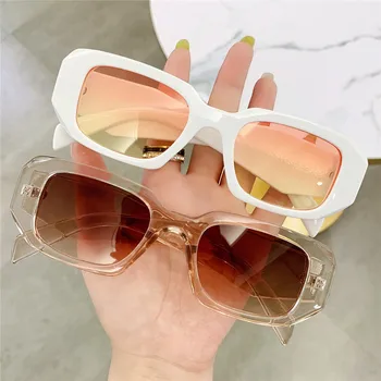 Квадратные винтажные солнцезащитные очки, женские брендовые дизайнерские модные солнцезащитные очки, женские градиентные ретро маленькие оправы, оттенки Oculos De Sol