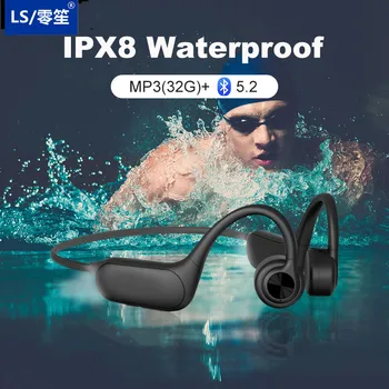 Наушники Для Плавания LS P8S Наушники с костной Проводимостью IPX8 Bluetooth IP68 Беспроводная Гарнитура для Бассейна MP3 32G Наушники Водонепроницаемые