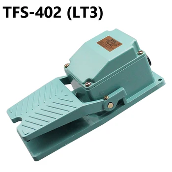 Ножной педальный переключатель TFS-402 серебристый контакт 1NO 1NC с мгновенным поворотным сбросом с алюминиевым корпусом 15A 250V с кабельным вводом