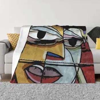 Одеяла с 3D принтом Пабло Пикассо, Дышащее мягкое фланелевое зимнее покрывало для дивана-кровати на открытом воздухе