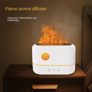 Пламенный увлажнитель Воздуха, аппарат для ароматерапии, USB Пламенная атмосферная лампа, Увлажнение воздуха для домашнего Офиса, диффузор эфирных масел для ароматерапии