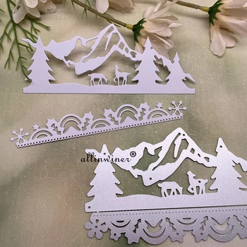 Плашки для резки металла Snow Fawn Трафареты для тиснения бумажных карточек в альбоме для скрапбукинга 