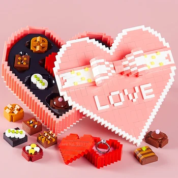 Подарок на День Святого Валентина для влюбленных Розовая подарочная коробка с шоколадом 