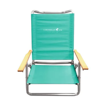 Пятипозиционный Складной Пляжный стул с низким уровнем песка и деревянными подлокотниками Уличный стул