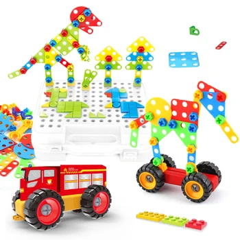 Сверлильный винт, 3D Креативные мозаичные игрушки, Детская сборка, строительные блоки, Детский набор электродрели 