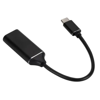 Совместимый с USB Type-C кабель HDMI Type-C в HD-MI 4K 30Hz Кабель 4K Video Converter для портативных ПК MacBook Huawei Mate 30