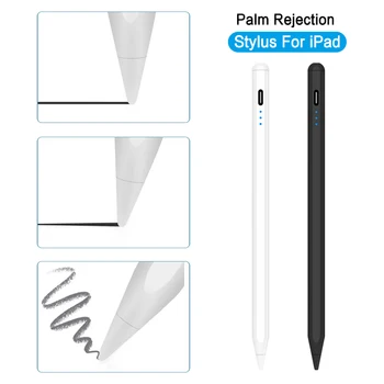 Стилус Для Apple iPad Pro 11 12,9 2020 2021 Air 4 Mini 5 Отклонение Ладони, Нажимная ручка Для Apple iPad 10,2 2019 Планшетный карандаш