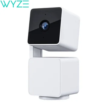 Умная камера безопасности Wyze Cam Pan v3 для помещений и улицы с разрешением 1080p, Цветным Ночным видением, 2-полосным звуком, Работает с Alexa и Google Assistant