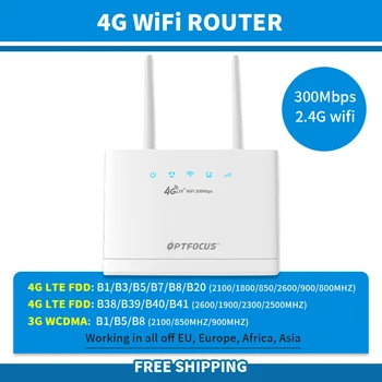 OPTFOCUS Бесплатная Доставка, Портативная точка доступа Wi-Fi, поддерживаемый порт Ethernet, маршрутизатор LTE 4g со слотом для SIM-карты