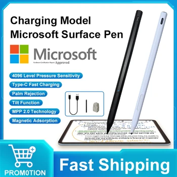 Surface Pen Стилус для Microsoft Surface Pro X 9 8 7 6 5 4 3 Go Laptop Studio Palm Отклонение MPP2.0 Магнитная ручка с сенсорным экраном