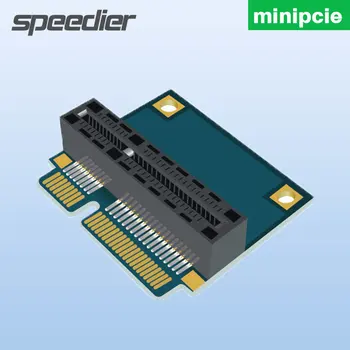 Карта адаптера miniPCIe Вертикальный Разъем Тестовая карта Без Винтов, Совместимая с MSATA mPCIe Mini PCIe Right Angle Converter Card
