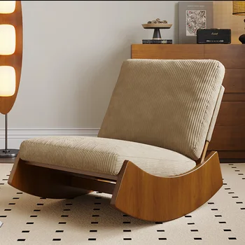 кресло-качалка в скандинавском стиле для гостиной, роскошный деревянный ленивый пол, офисные стулья, дизайнерское кресло для отдыха, шезлонги, мебель для дома