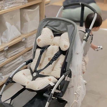 Мягкий хлопковый коврик для коляски, Дышащая 3D сетка, Подгузник для пеленания, подушка для коляски