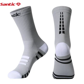 Носки Santic для Велоспорта, Mtb Велосипеда, многоцветные спортивные носки, Дышащие сетчатые компрессионные носки для бега на лыжах на открытом воздухе